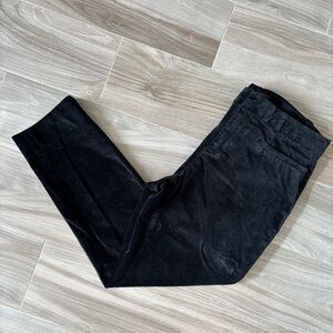 Banana Republic Petite Modern Sloan Skinny-Fit Black Velvet Pants